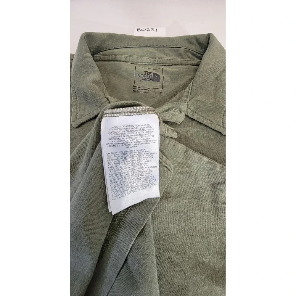 The North Face Mens Polo Shirt Small Olive Green Short Sleeve Casual‎